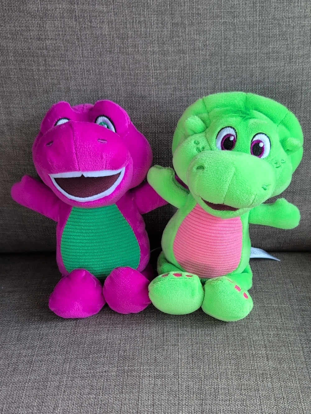 Barney Fisher Price The Dinasour Plush Dino Buddy Toy - Barney And Baby Bop